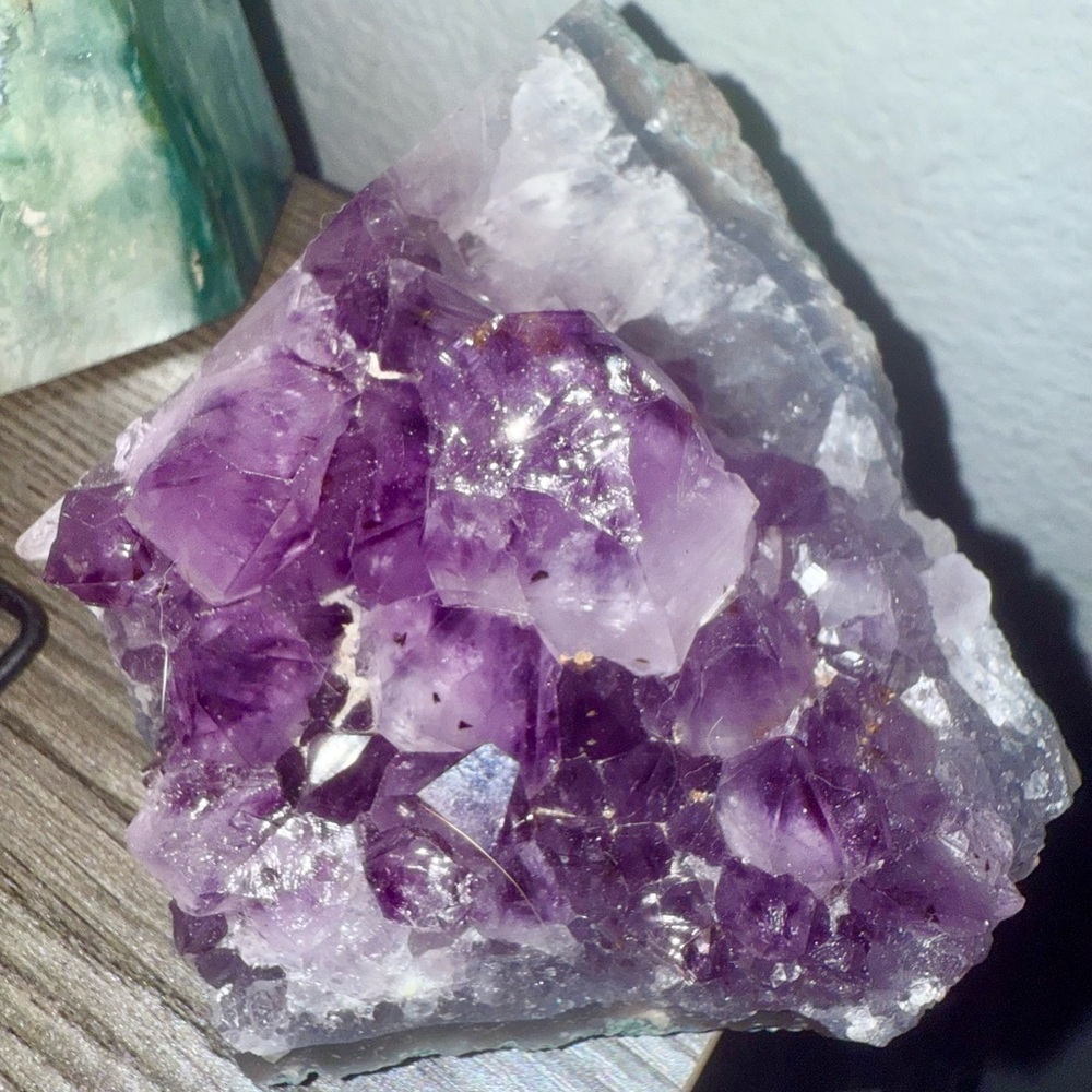 Amethyst Crystal Cluster – Raw Purple Decor Specimen (3.5”)